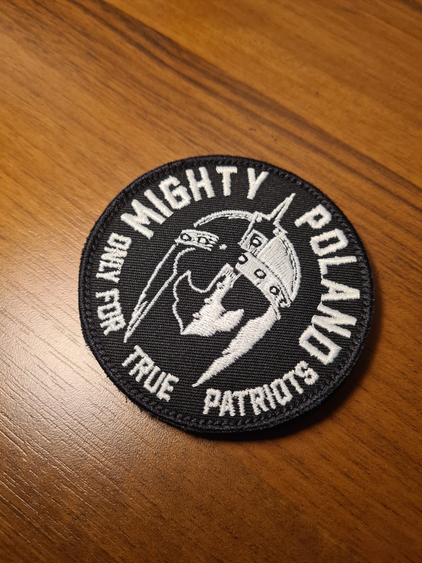 Mighty Poland patch black-white