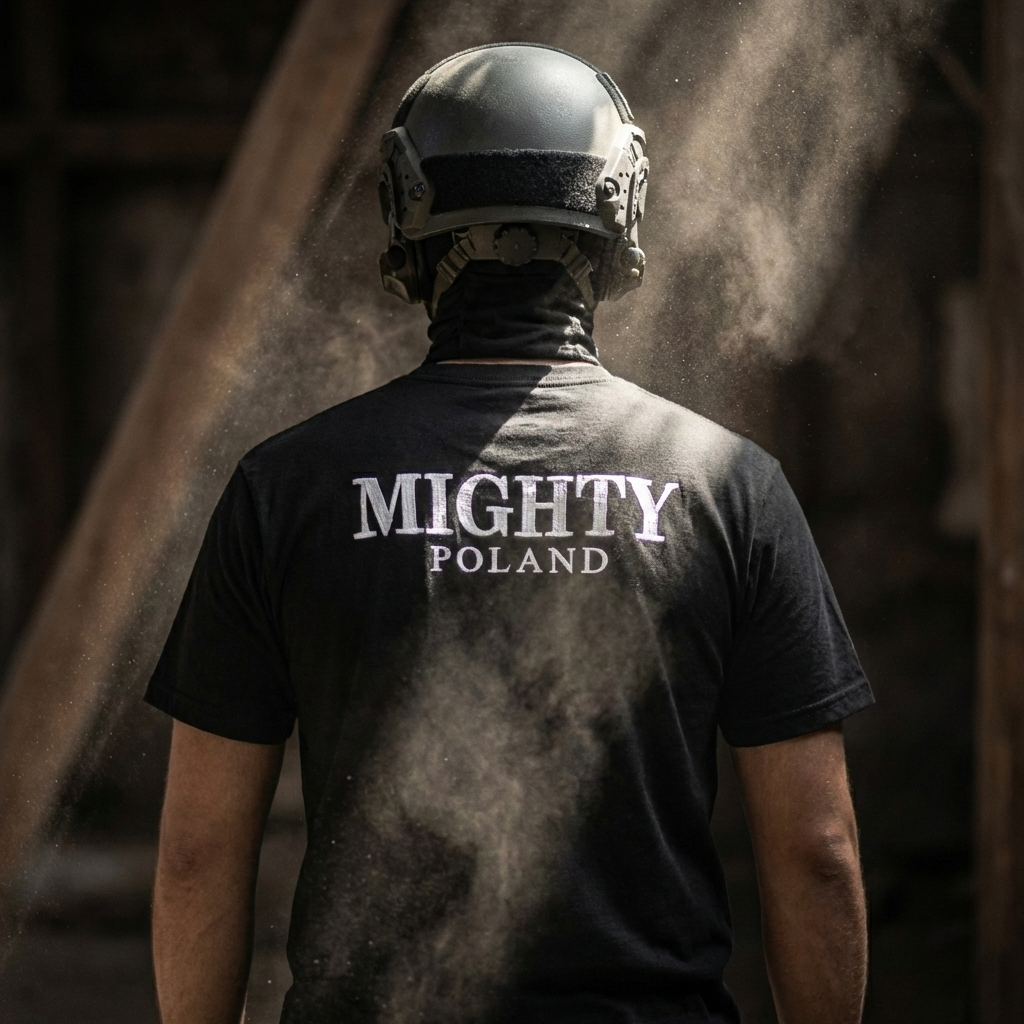 T-shirt noir Mighty Poland